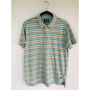 Bear Surfboards Vintage 90's Men's Striped Polo Shirt Size M